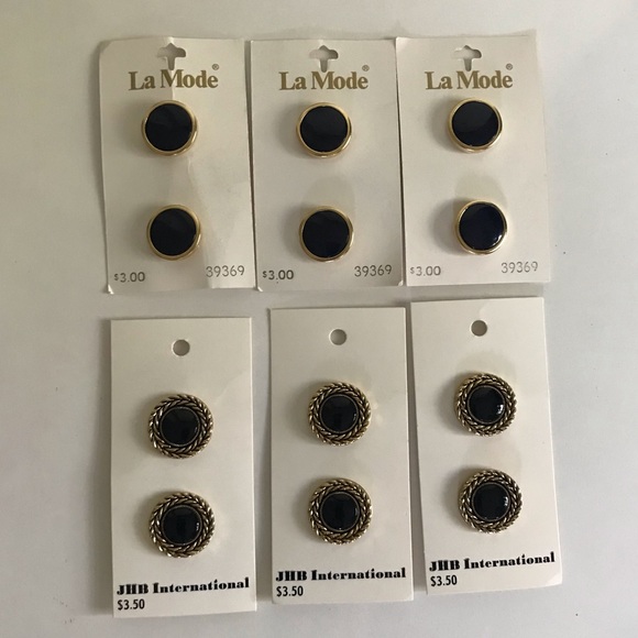 Vintage Buttons 6 Packages (12 buttons) - Picture 1 of 4